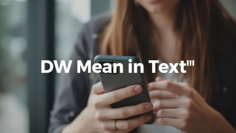 What Does DW Mean in Text